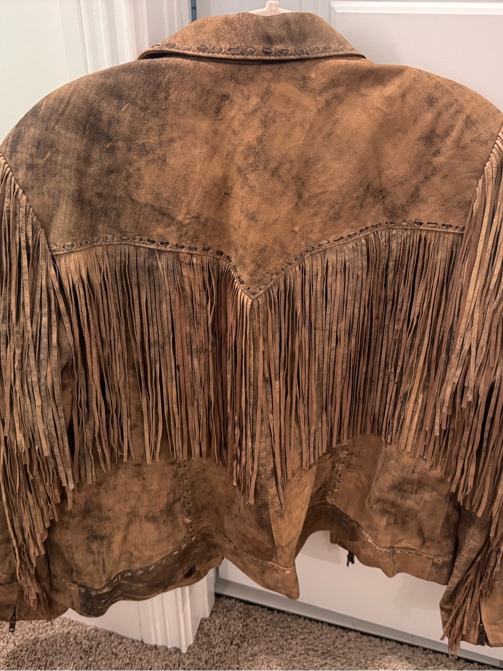 Western Fringe Suede Jacket - Brown - Picture 2 of 4